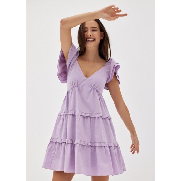 Love, Bonito - Elayne Flutter Sleeve Tiered Dress - Picture 2 of 6